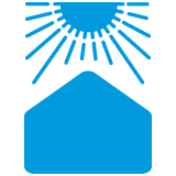 Sun and hill icon