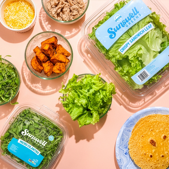 Sunswell Greens lettuce and other salad fixings
