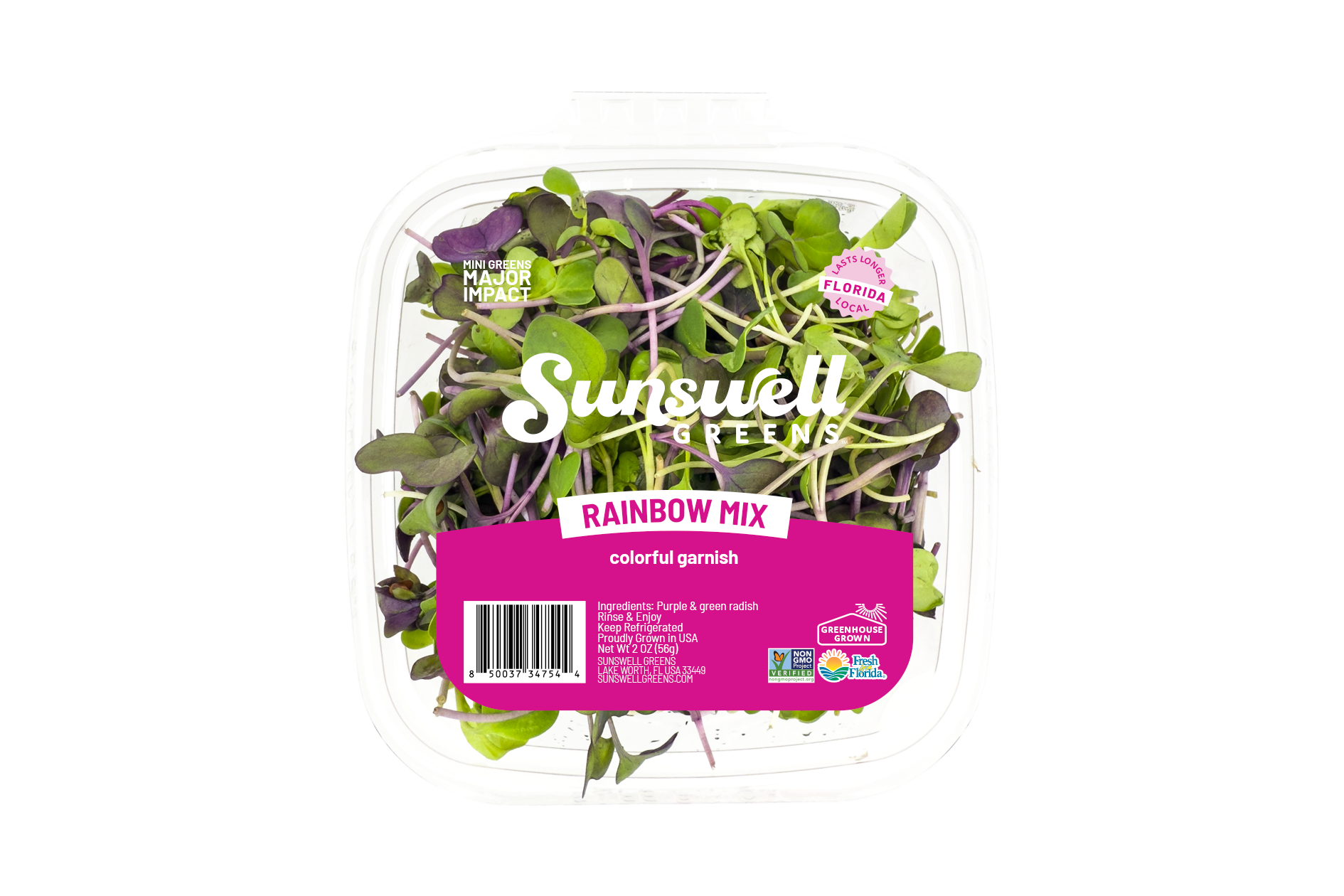 Product Microgreens Rainbow Mix Clamshell