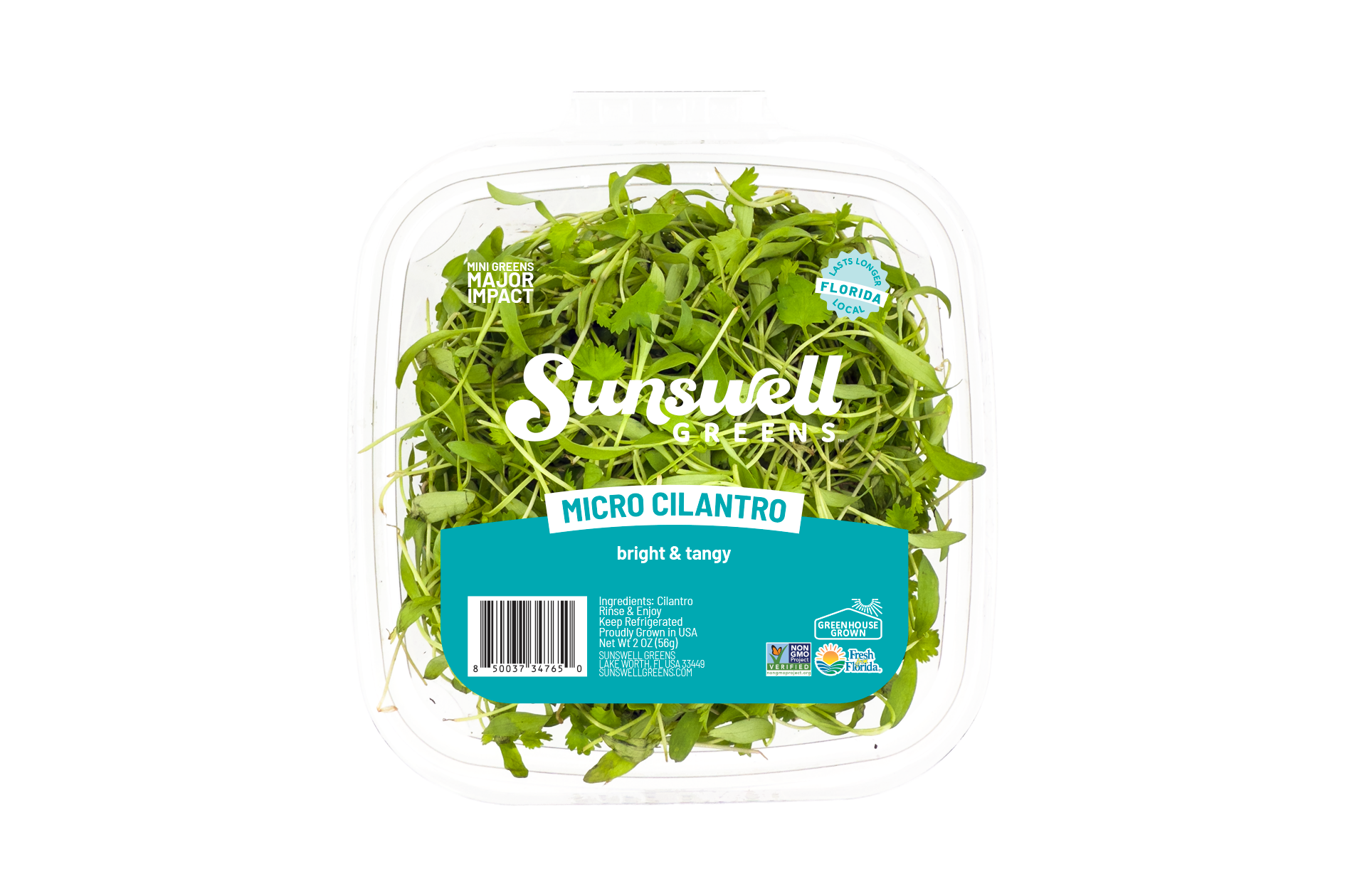 Product Microgreens Micro Cilantro Clamshell