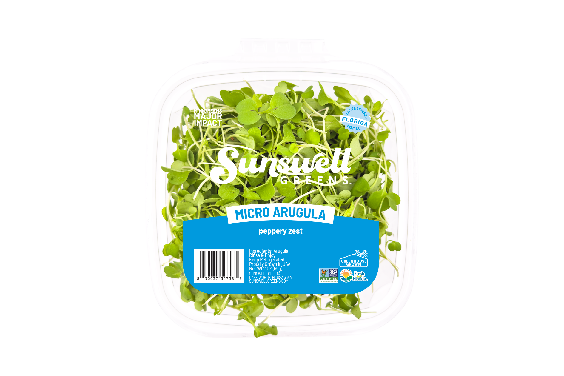 Product Microgreens Micro Arugula Clamshell