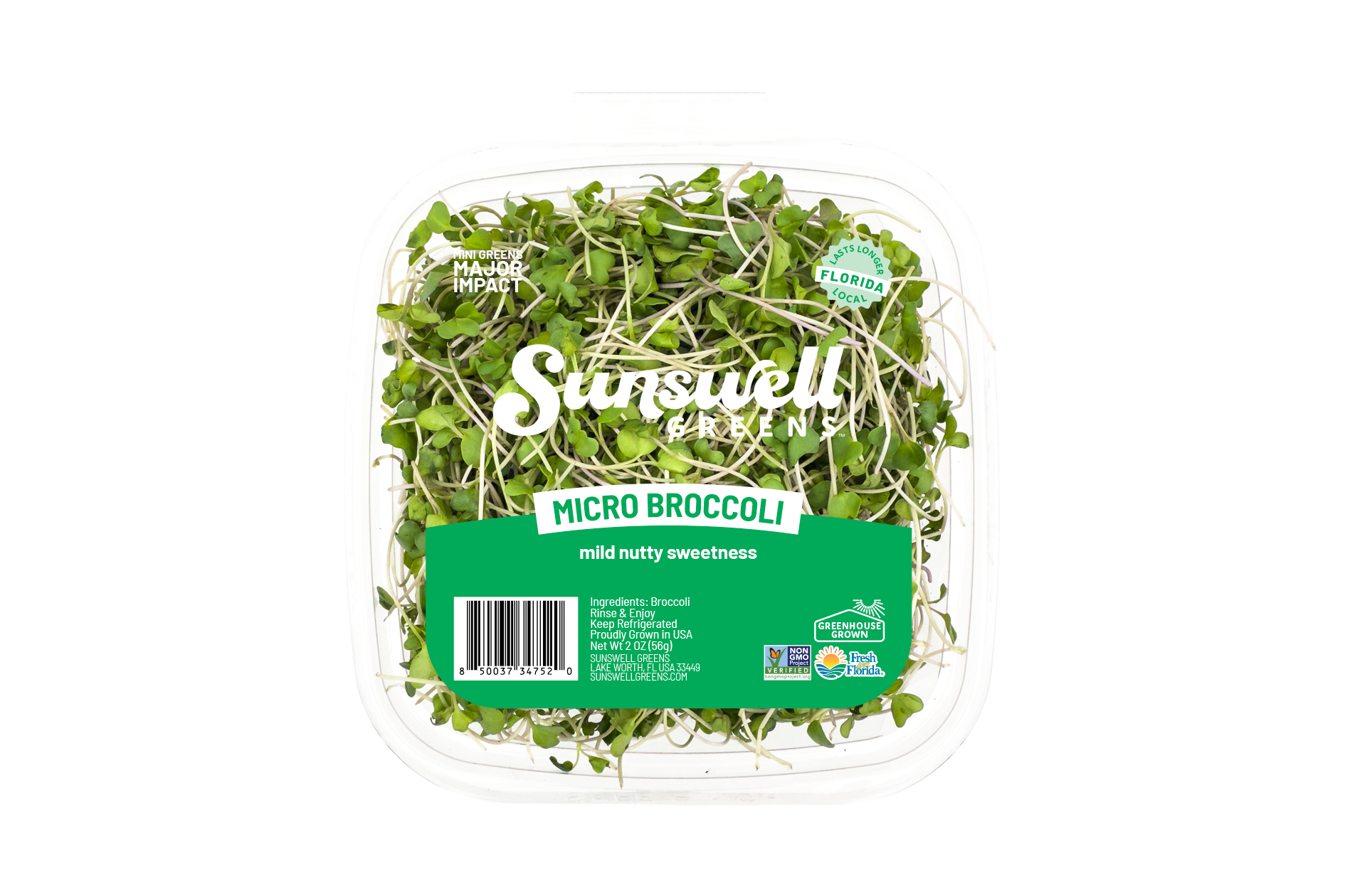 Product Microgreens Micro Broccoli Clamshell